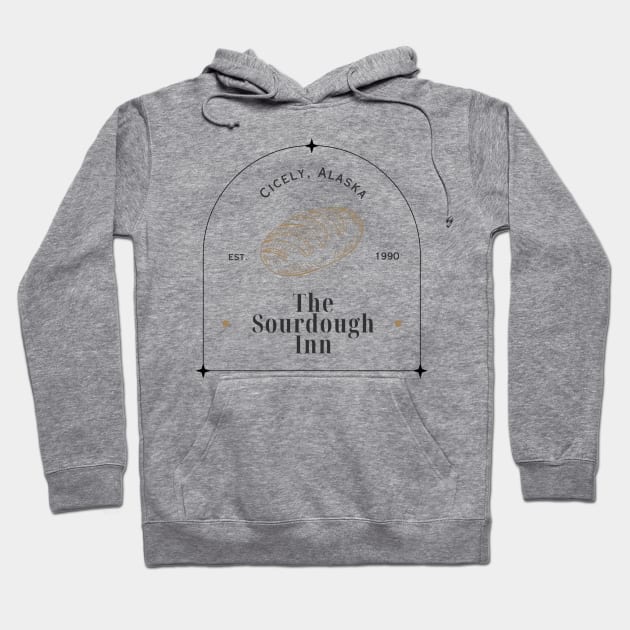 Northern Exposure The Sourdough Inn Cicely Alaska Moose Hoodie by SonnyBoyDesigns